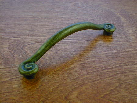 CH-10-152 antique english scroll end curved drawer door pull Craftsmanhardware.com