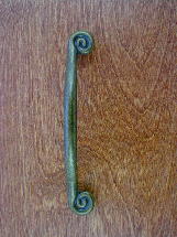 Antique english scroll end curved drawer door pull Craftsmanhardware ch10152