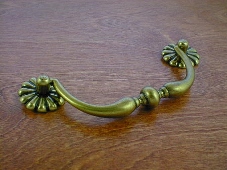 antique brass pedal rosette drop bail pull Craftsmanhardware ch12102