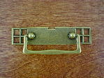 Antique brass bungalow backplate/drop handle CH-1503.09