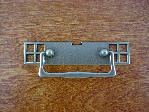 Old iron/pewter bungalow backplate/drop handle CH-1503.19