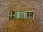 Antique brass bungalow backplate/square knob CH-1509.09