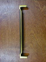 Brushed golden brass fuse metal walnut pull ch23wngb