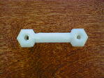 pearl white glass bridge handle w/nickel bolts