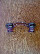 ch5195 amethyst glass bridge handle w/nickel bolts
