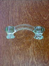 ch5255 mint green glass bridge handle w/nickel bolts