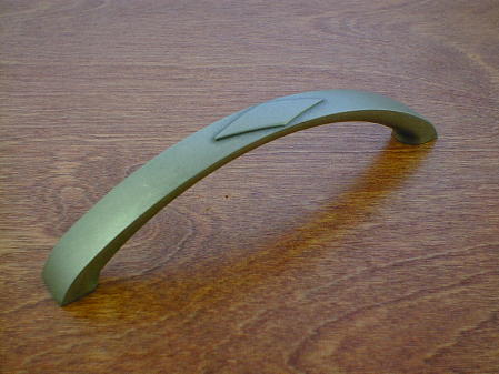CH79922 old iron pewter diamond top curved handle Craftsmanhardware.com