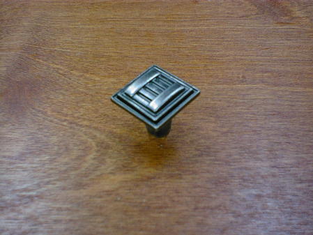 CH-4679bnv black nickel vibed traditional fluted base square knob (sm) Craftsmanhardware.com